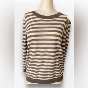 Theory Women’s Blouse Top Size Small Striped Knit